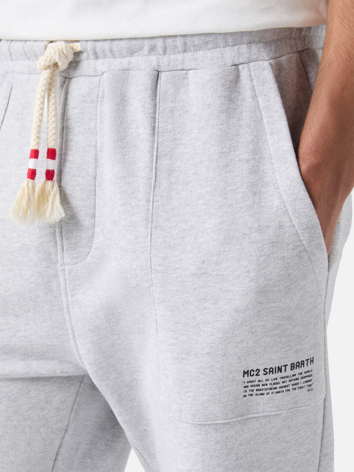 Graue melierte Trainingshose Bolt