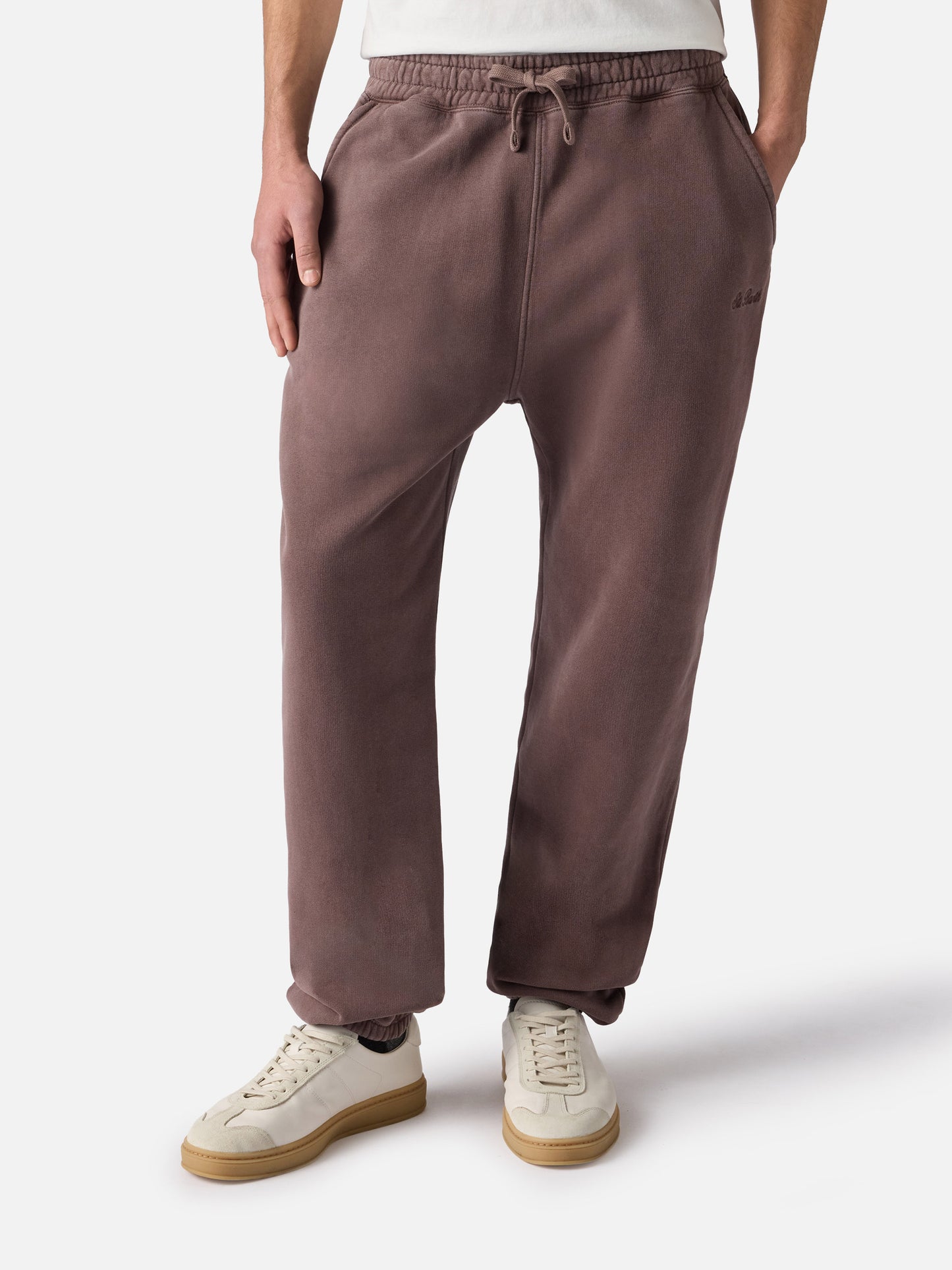 Brown tracksuit pants Bolt with vintage treatment