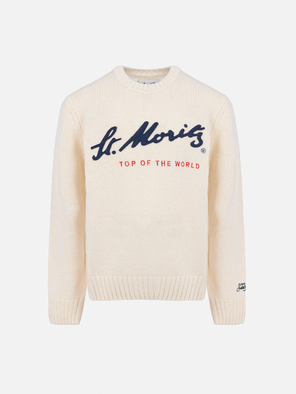 Boy sweater Bombardino with St. Moritz embroidery | ST. MORITZ TOP OF THE WORLD SPECIAL EDITION