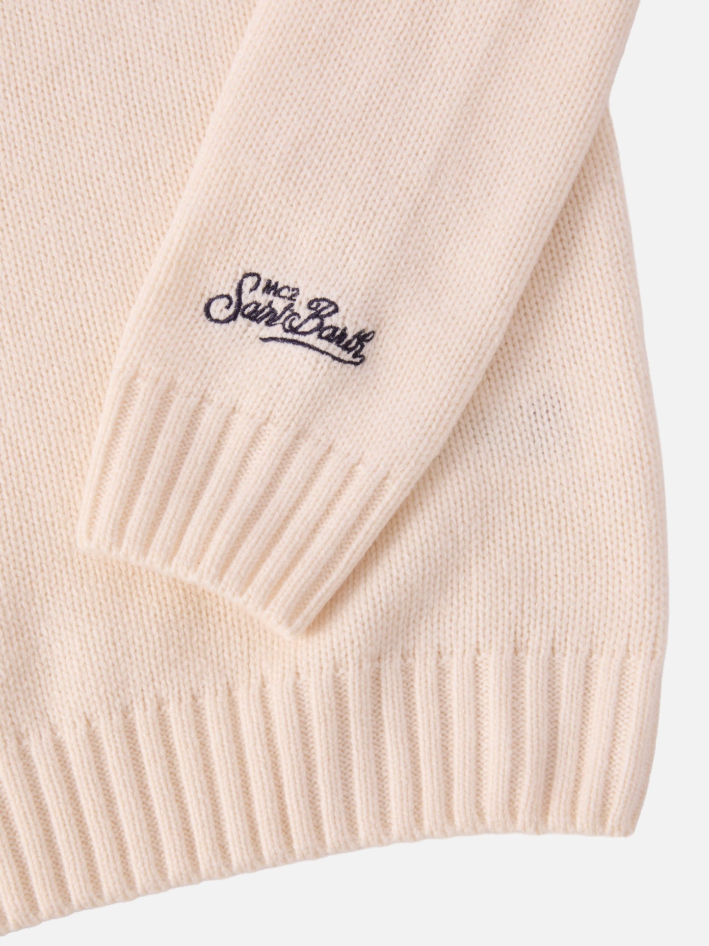 Maglione Bombardino Jr in misto cashmere con patch St. Moritz | ST. MORITZ TOP OF THE WORLD SPECIAL EDITION