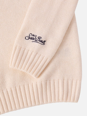 Maglione Bombardino Jr in misto cashmere con patch St. Moritz | ST. MORITZ TOP OF THE WORLD SPECIAL EDITION