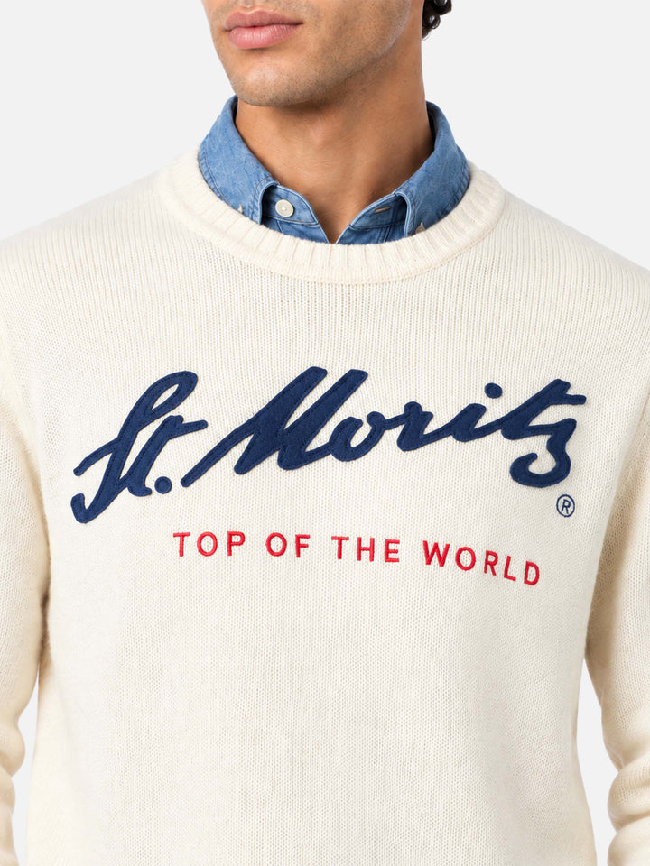 Maglia Bombardino in cotone ricamo St. Moritz | Special Edition