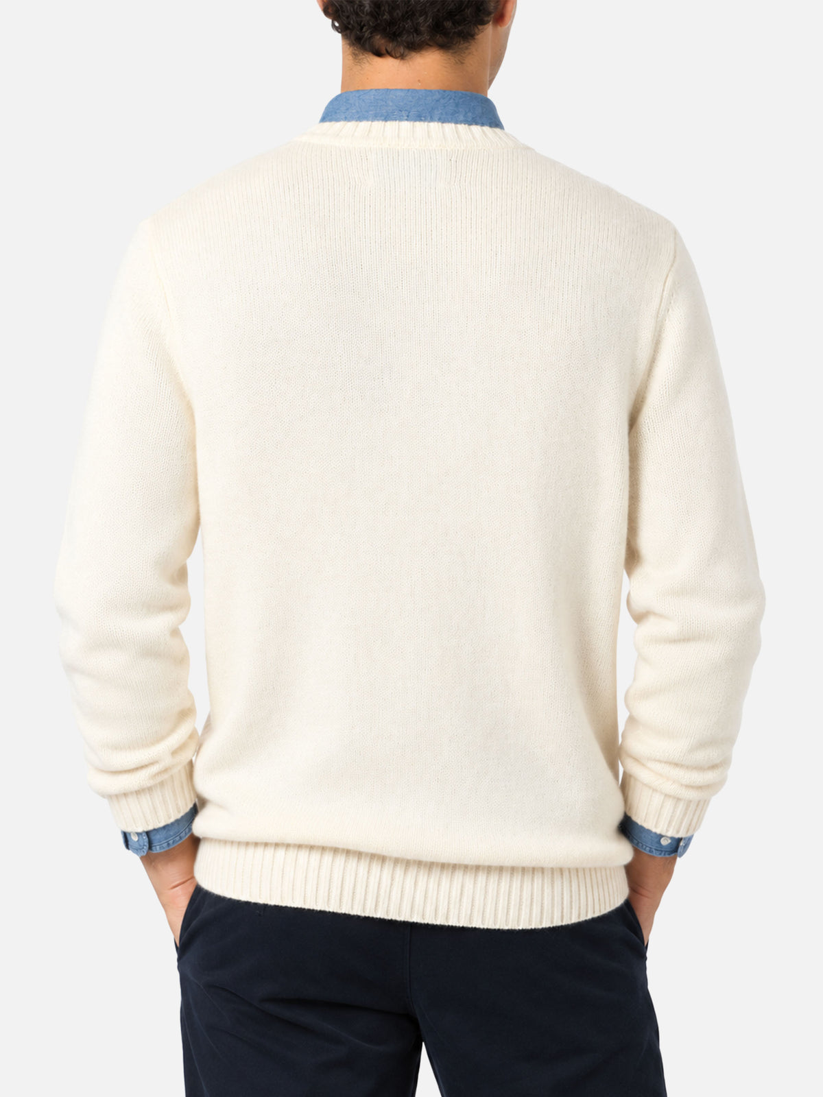 Off white Bombardino Light sweater with St. Moritz patch | Special edition