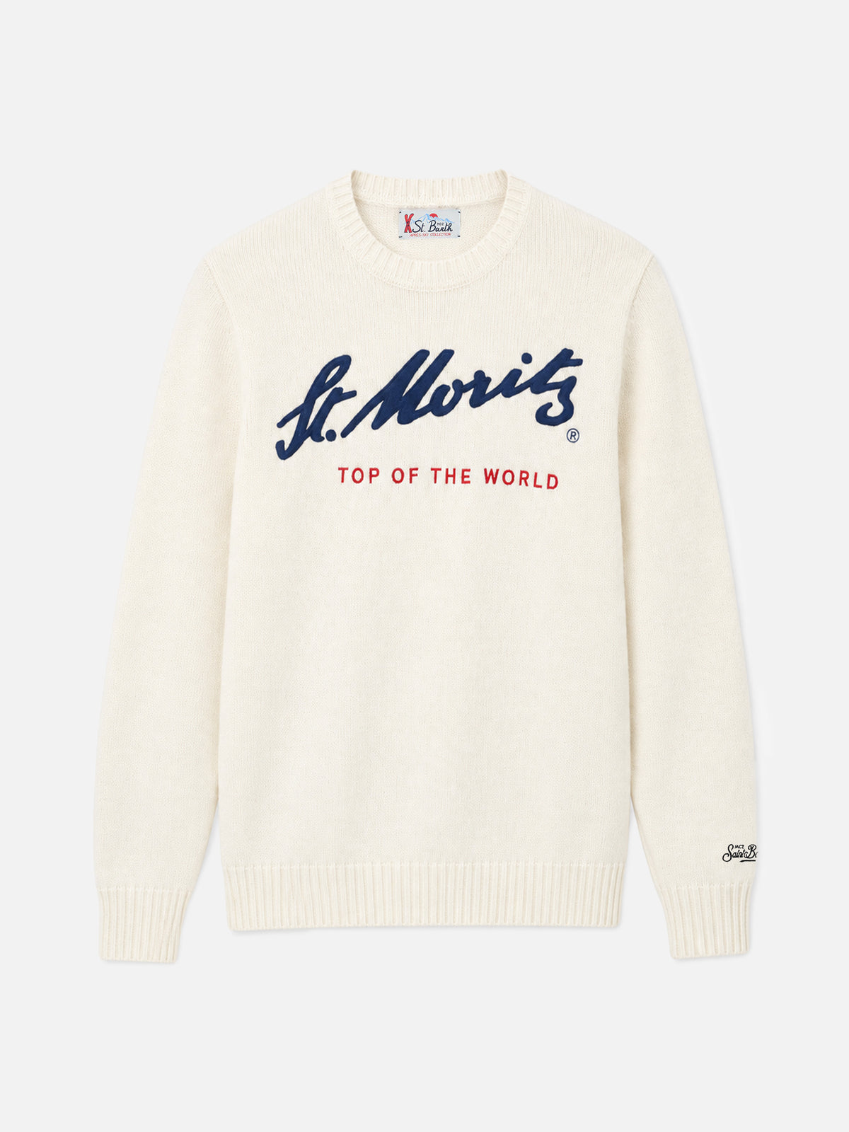 Off white Bombardino Light sweater with St. Moritz patch | Special edition