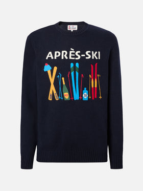 Maglione Bombardino Light blu con jacquard Après Ski
