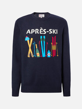 Blue Bombardino Light sweater with Après Ski jacquard