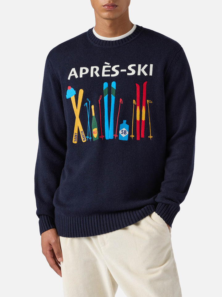 Blue Bombardino Light sweater with Après Ski jacquard