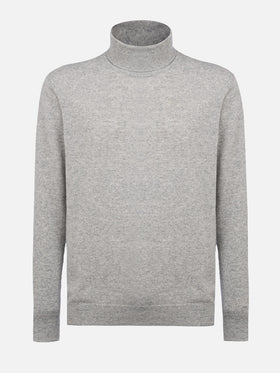 Rollkragenpullover Bond aus graumeliertem Kaschmir-Mix für Herren