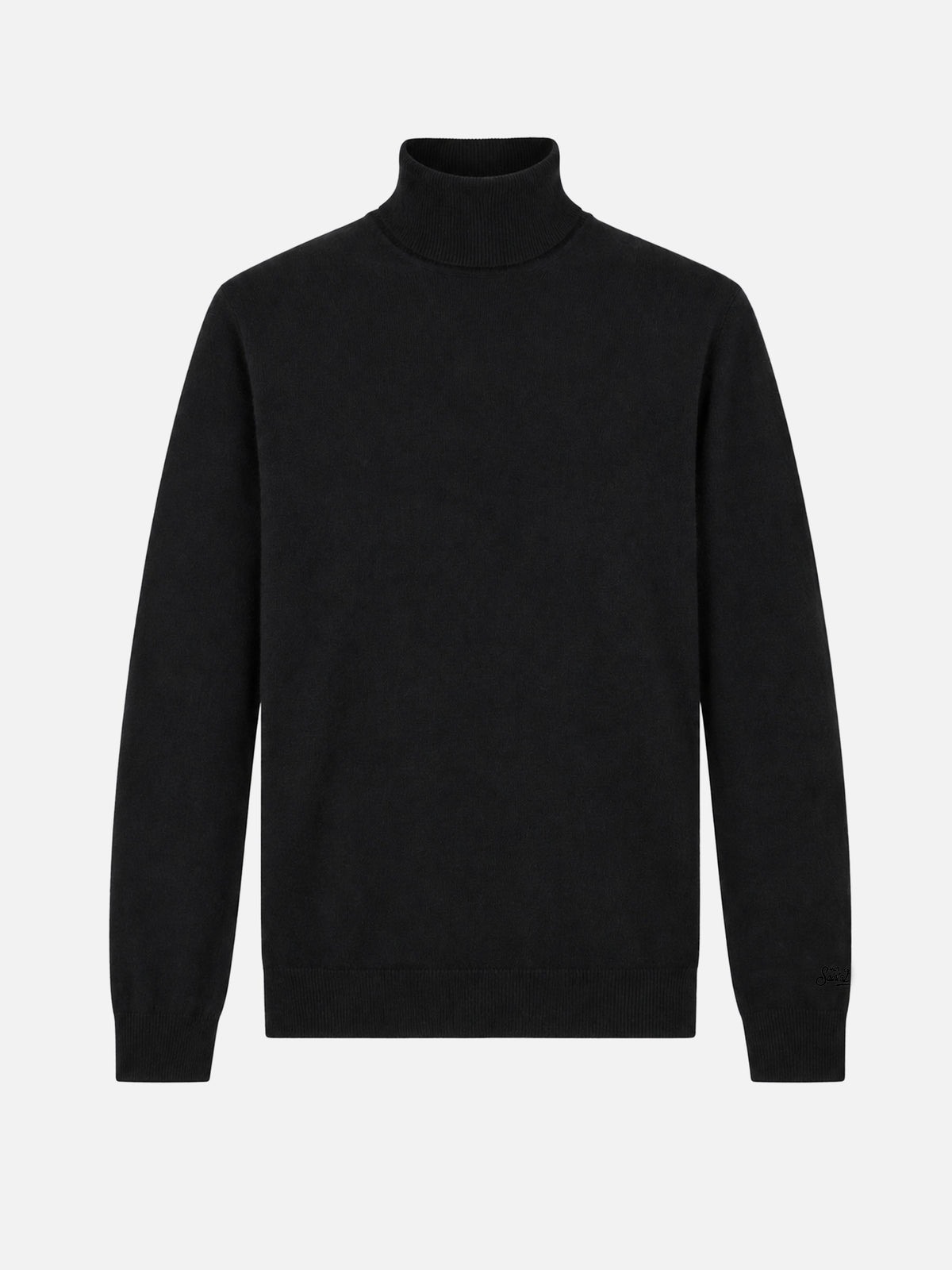 Bond schwarzer Rollkragenpullover aus Kaschmirmischung 