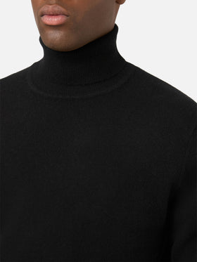 Cuello alto Bond en cachemir negro 