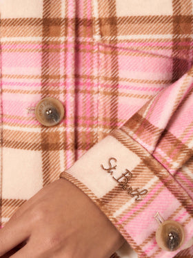Bonnibell pink tartan wool effect jacket