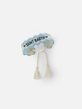 Fabric bracelet with Saint Barth embroidery