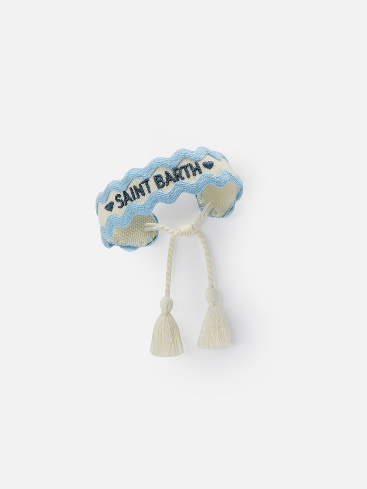 Bracciale in tessuto con ricamo Saint Barth