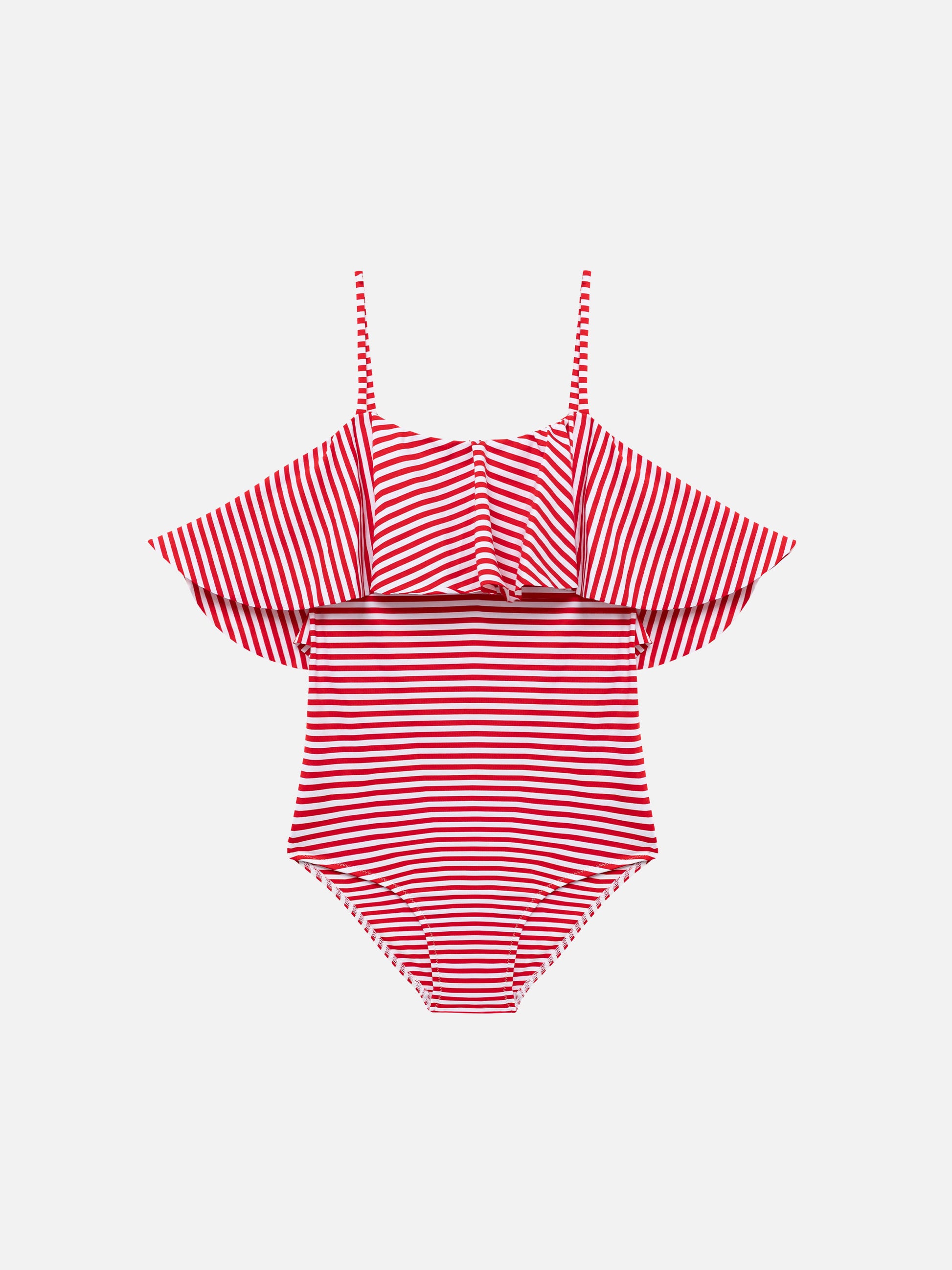 One-piece swimsuit Brielle with flounce and striped print - MC2 Saint Barth