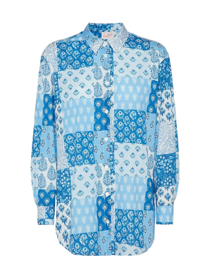 Brigitte flower-print cotton shirt