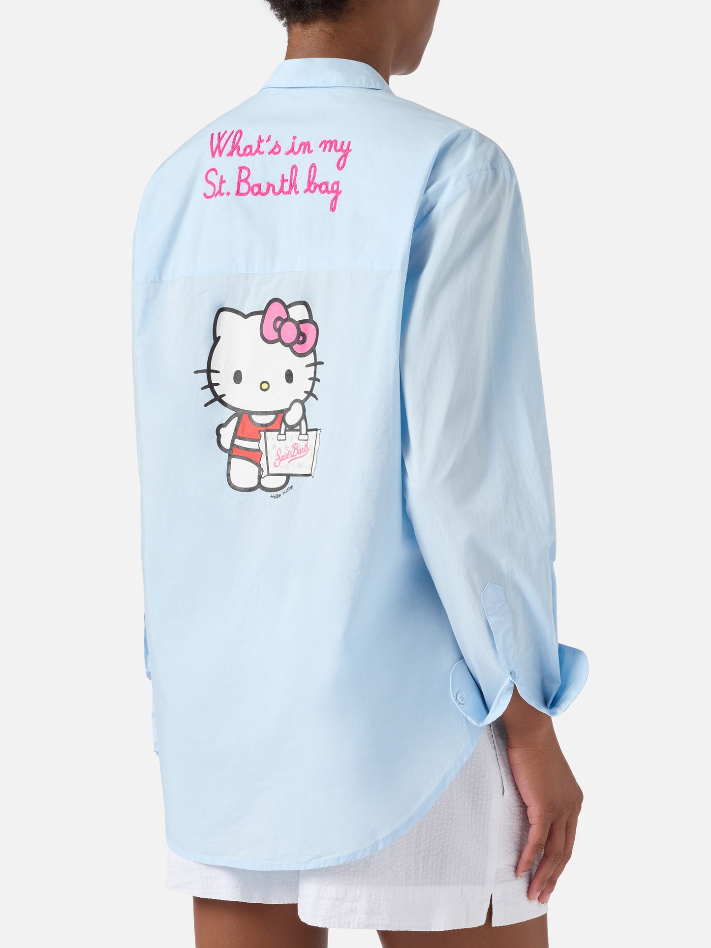 Light blue Brigitte shirt with Hello Kitty print | Special Edition