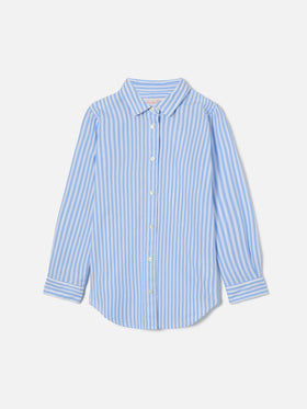 Mini Brigitte Shirt with stripes and Mon Amour embroidery | Special Edition