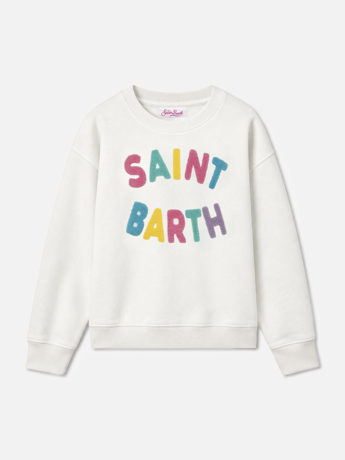 Mädchen-Sweatshirt Briony mit mehrfarbigem Saint Barth Frottee-Patch 