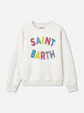 Mädchen-Sweatshirt Briony mit mehrfarbigem Saint Barth Frottee-Patch 