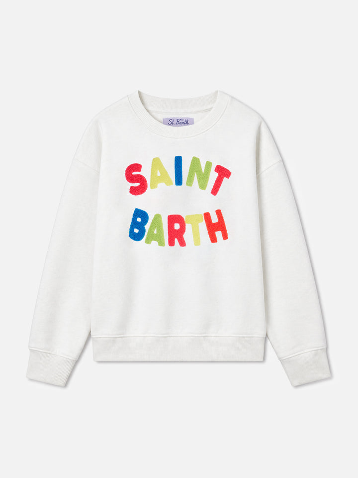 Sweatshirt pour fille avec patch en éponge St. Barth multicolore 