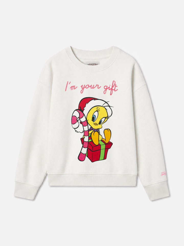 Mädchen-Sweatshirt mit Rundhalsausschnitt Briony mit Tweety-Print | WARNER BROS SPECIAL EDITION 