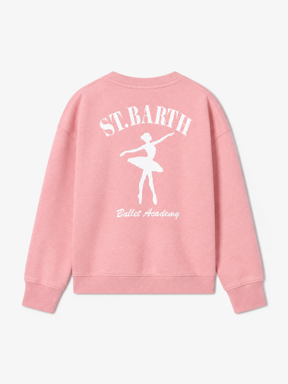 Pink Briony crewneck sweatshirt with St. Barth Ballet Academy print