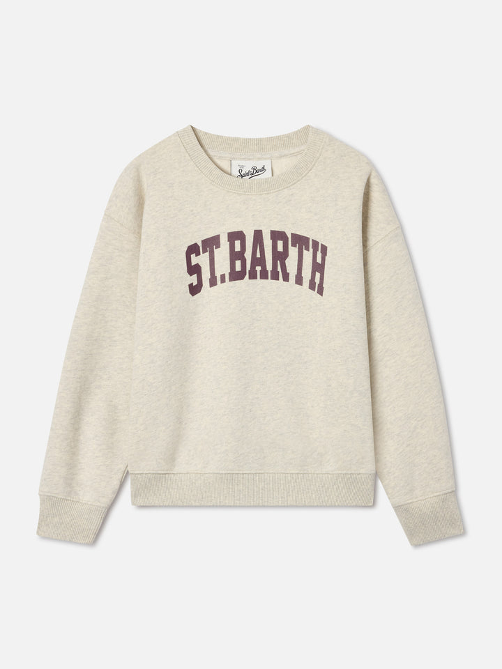Sudadera gris de mezcla de algodón Briony con estampado St. Barth 