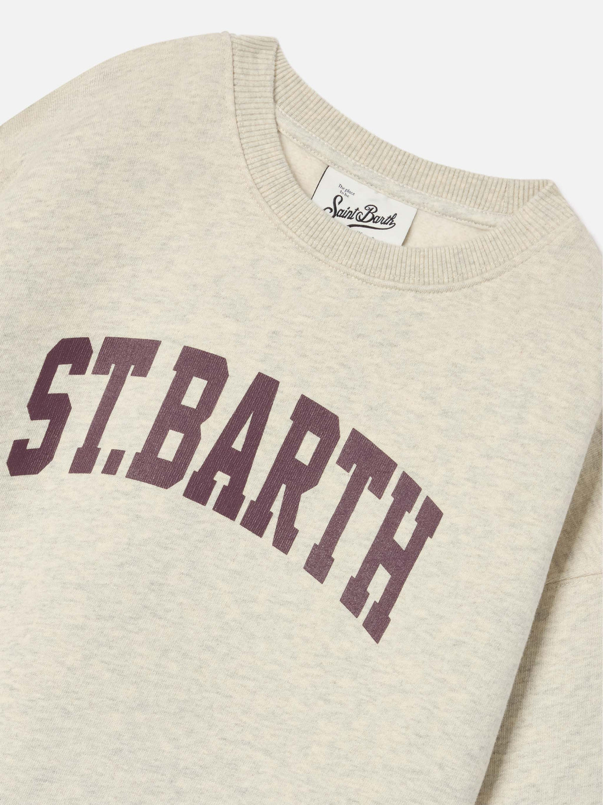 Grey Briony cotton blend sweatshirt with St. Barth print