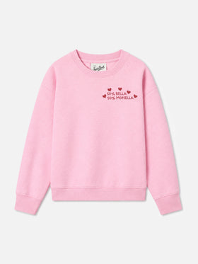 Briony Sweatshirt mit Rundhalsausschnitt mit Bella e Monella Strass-Applikation 