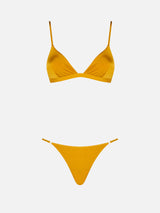 Ockergelber Triangel-Bikini für Damen von Brooke Jodene