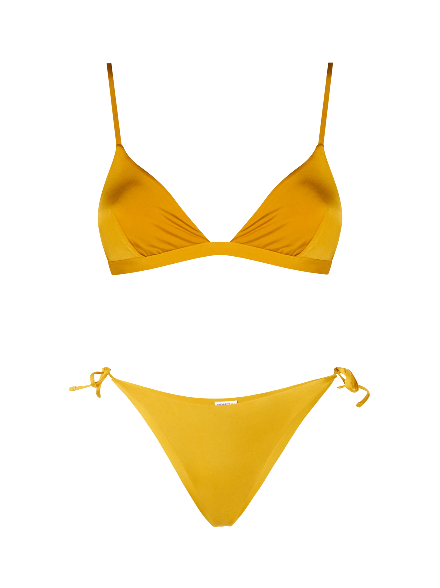 Bikini a triangolo classico giallo ocra da donna Brooke Virgo