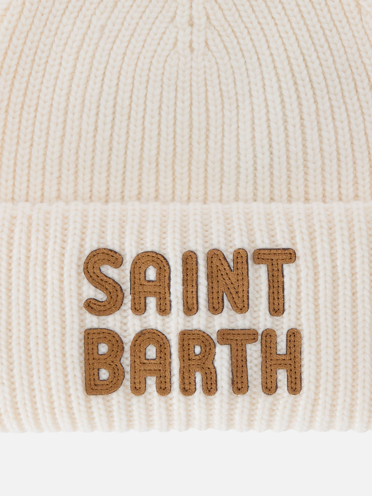 Off white Berry beanie with logo patch