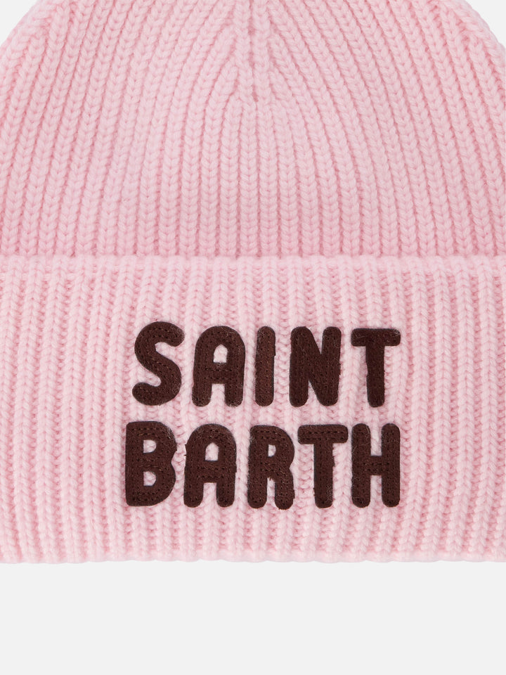 Pink Berry beanie with logo patch