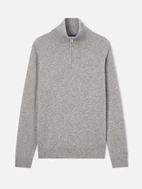 Pull en cachemire Grey Buck à demi-zip 