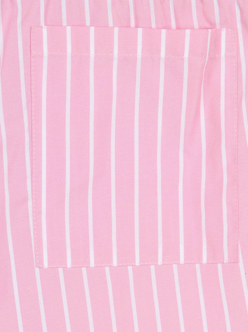 Girl cotton shorts Boxy Jr with pink striped print