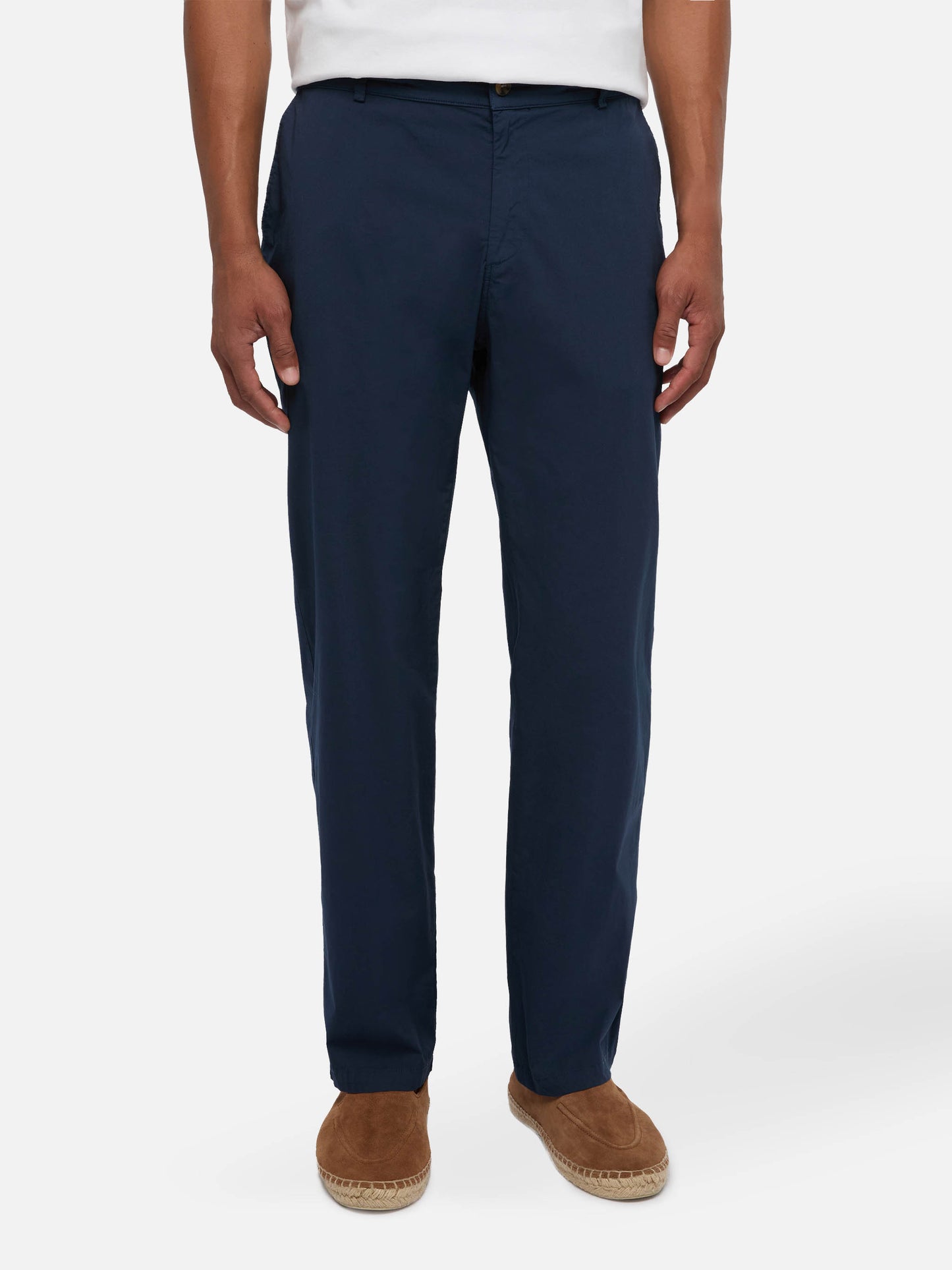 Marineblaue Baumwollhose Calais mit Kordelzug