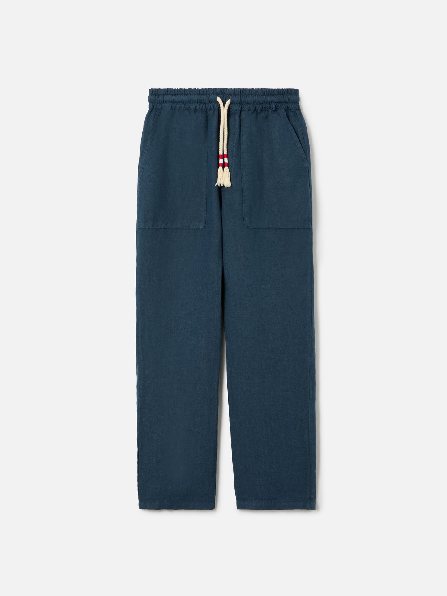 Navy blue Calais Jr pants in linen