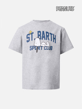 T-shirt Cameron in cotone grigio con stampa Snoopy St. Barth Sport Club | PEANUTS SPECIAL EDITION