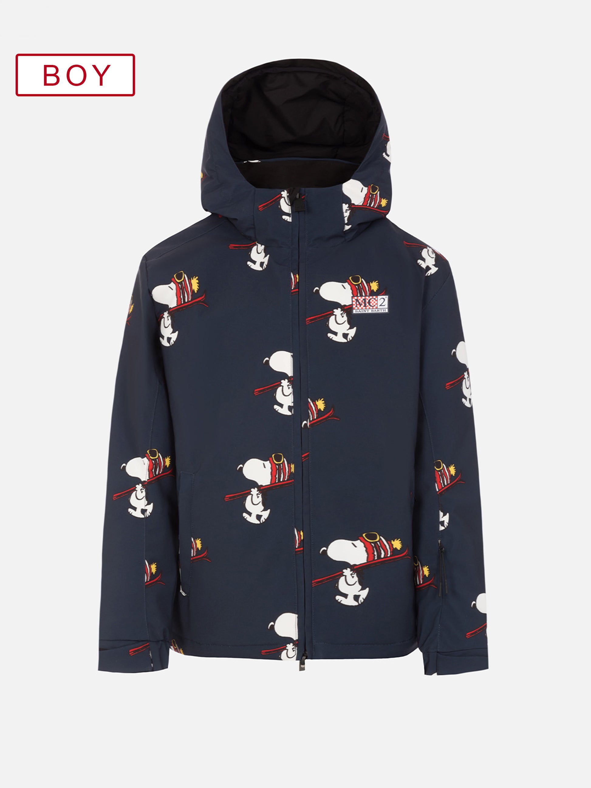 Boy blue jacket Wildhorn with Snoopy Ski Club print | SNOOPY PEANUTS SPECIAL EDITION - MC2 Saint Barth