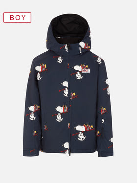 Boy blue jacket Wildhorn with Snoopy Ski Club print | SNOOPY PEANUTS SPECIAL EDITION - MC2 Saint Barth