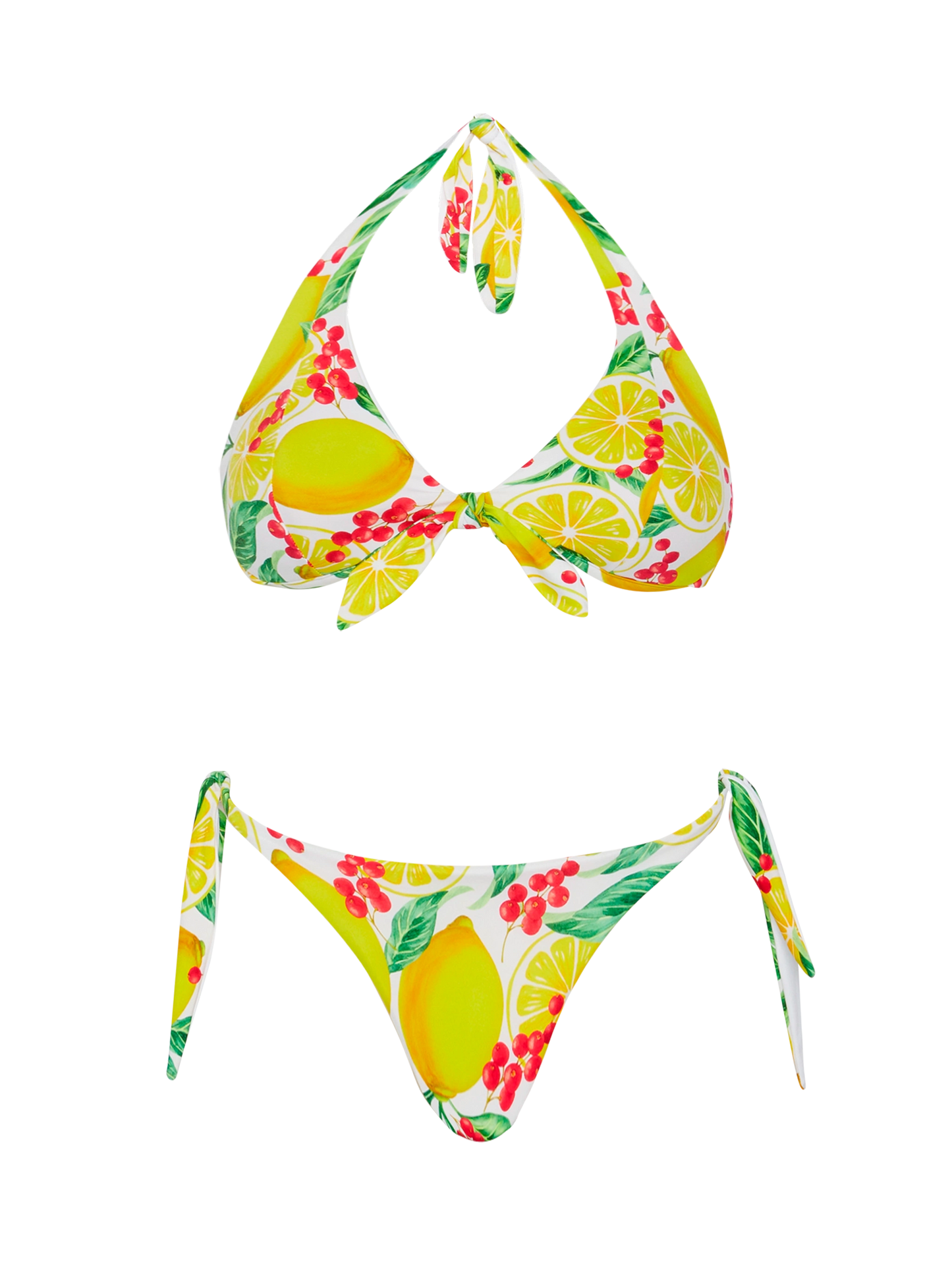 Bralette bikini Camille Yali with lemon print