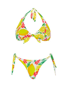 Bralette bikini Camille Yali with lemon print