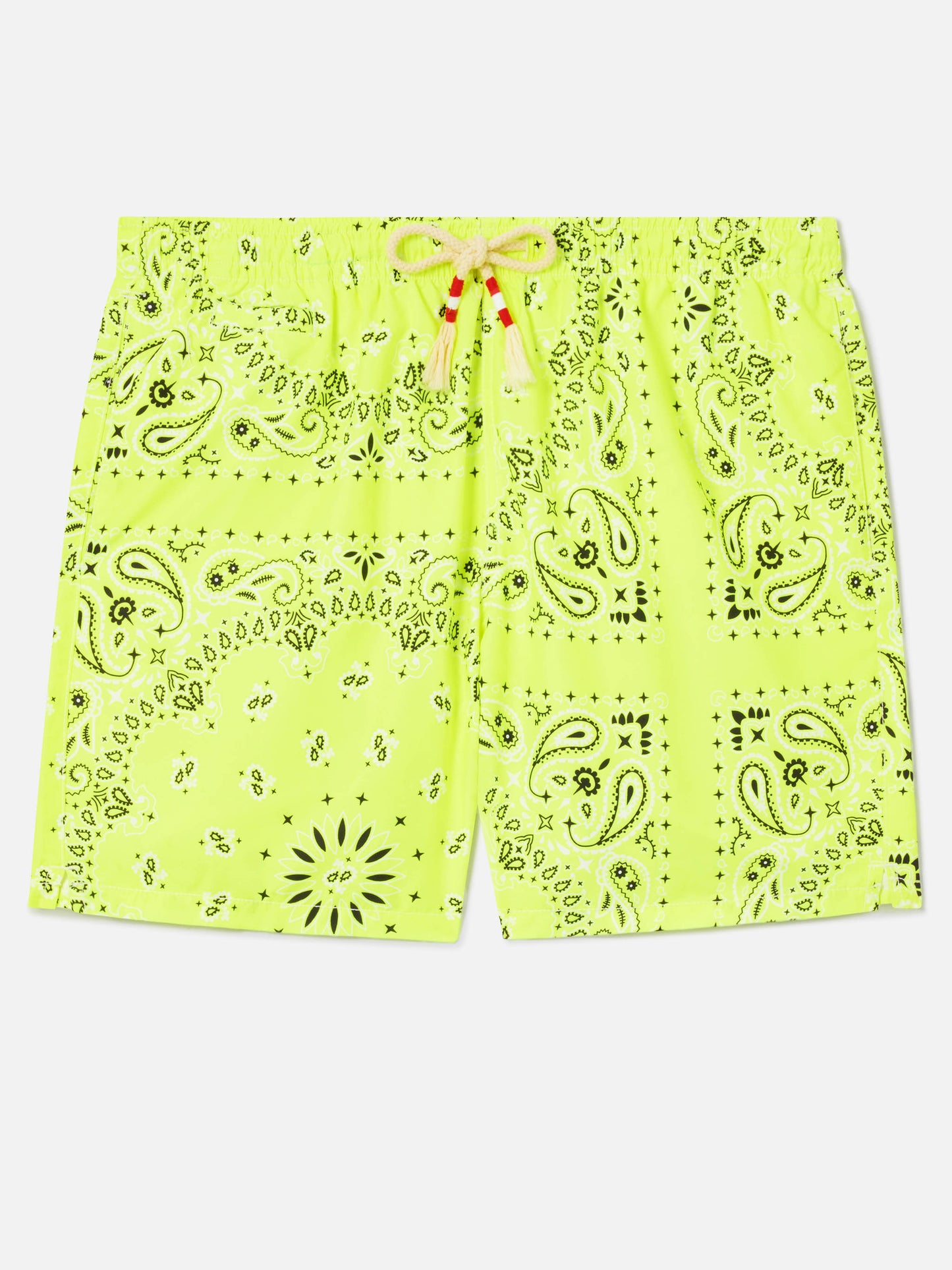Costume mare Caprese stampa bandana giallo fluo