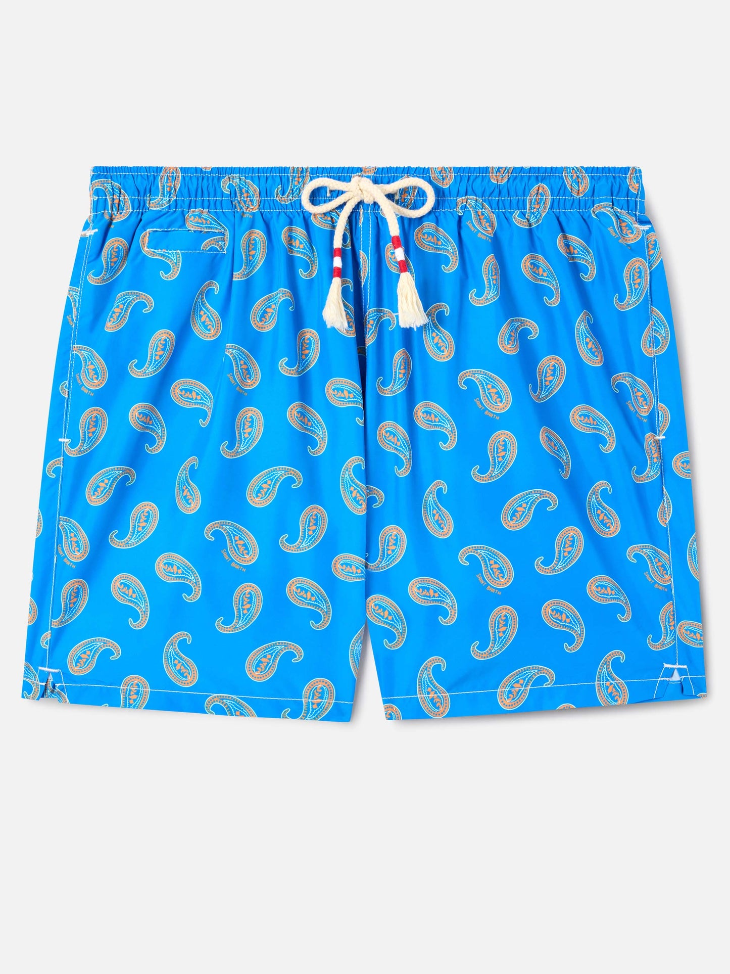 Caprese-Badeshorts in Bluette mit Paisley-Muster 