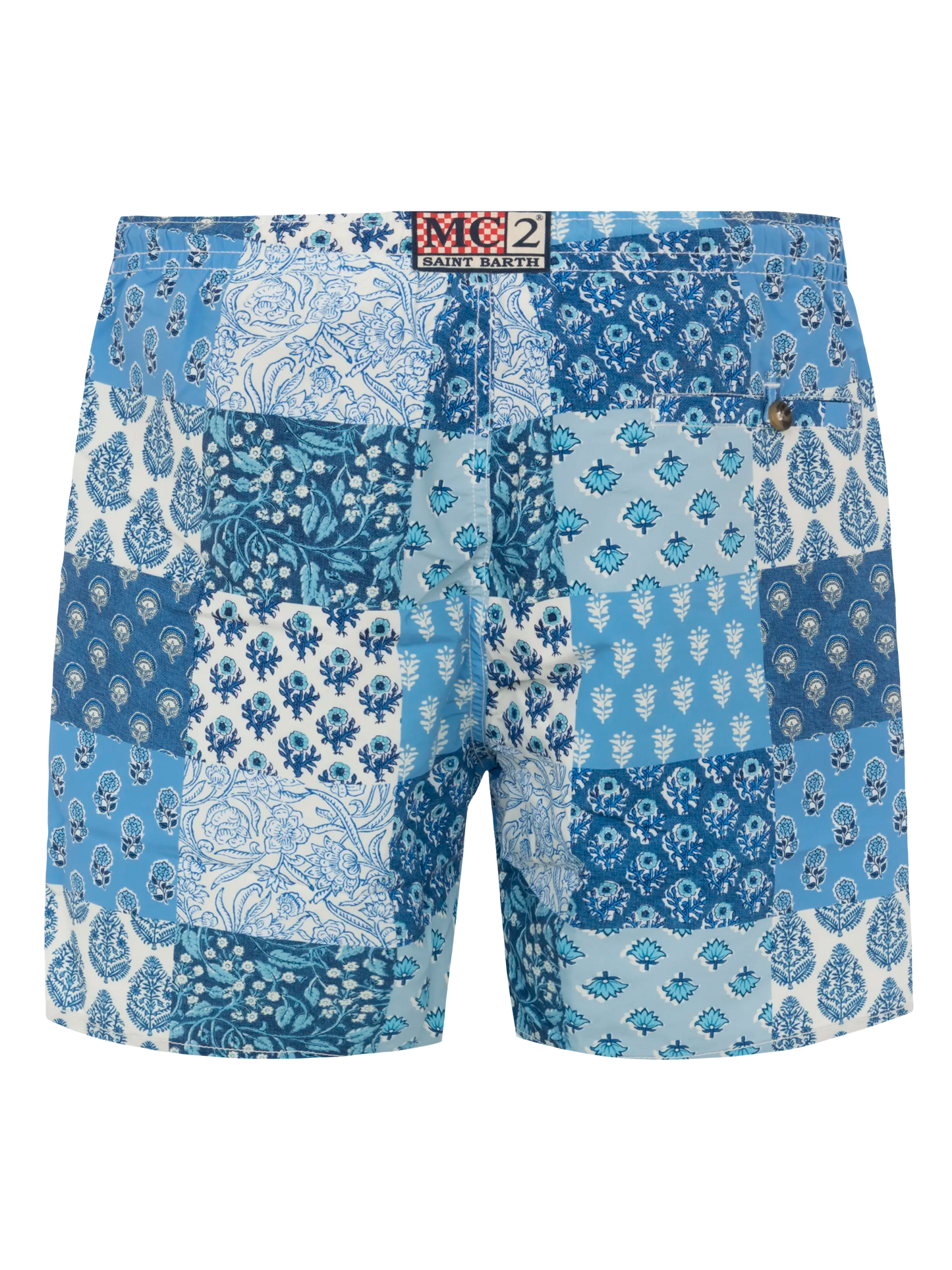 Mittellange Badeshorts Caprese mit Blumen-Patch-Print