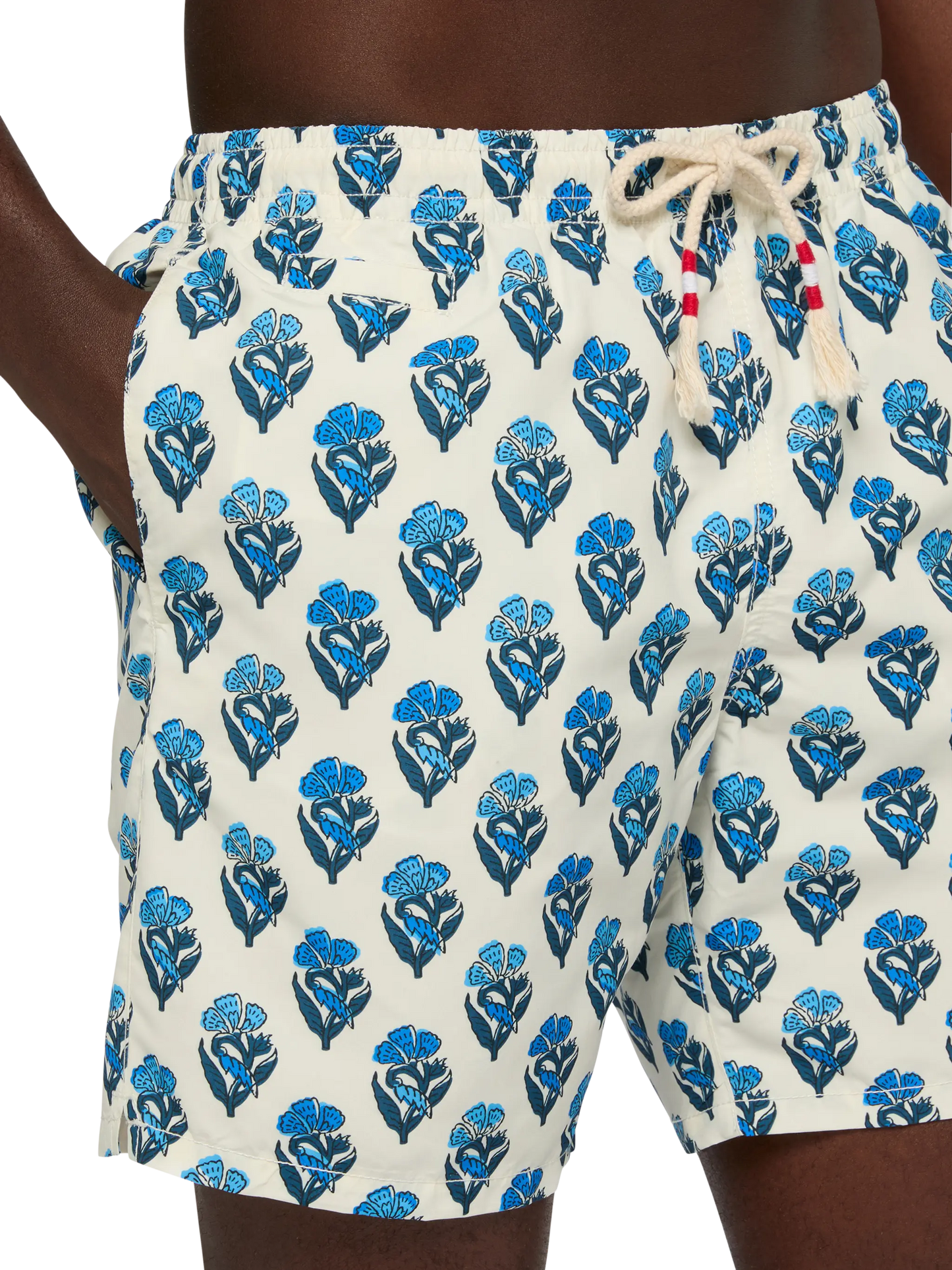 Mittellange Badeshorts Caprese mit Blumenprint