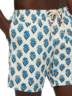 Mittellange Badeshorts Caprese mit Blumenprint