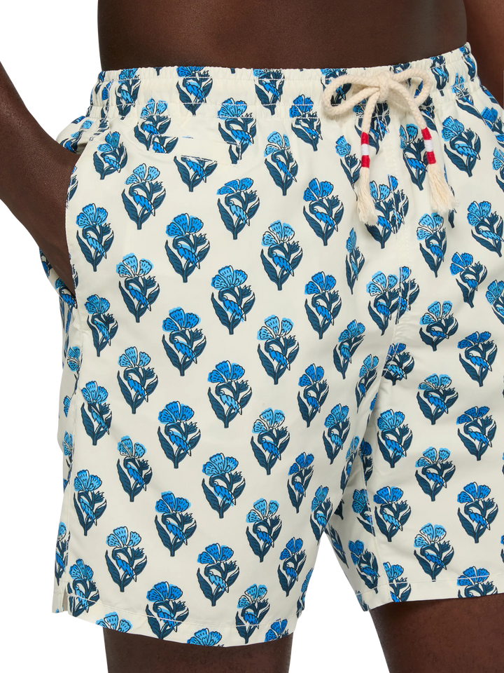 Mittellange Badeshorts Caprese mit Blumenprint