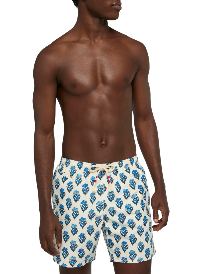 Mittellange Badeshorts Caprese mit Blumenprint