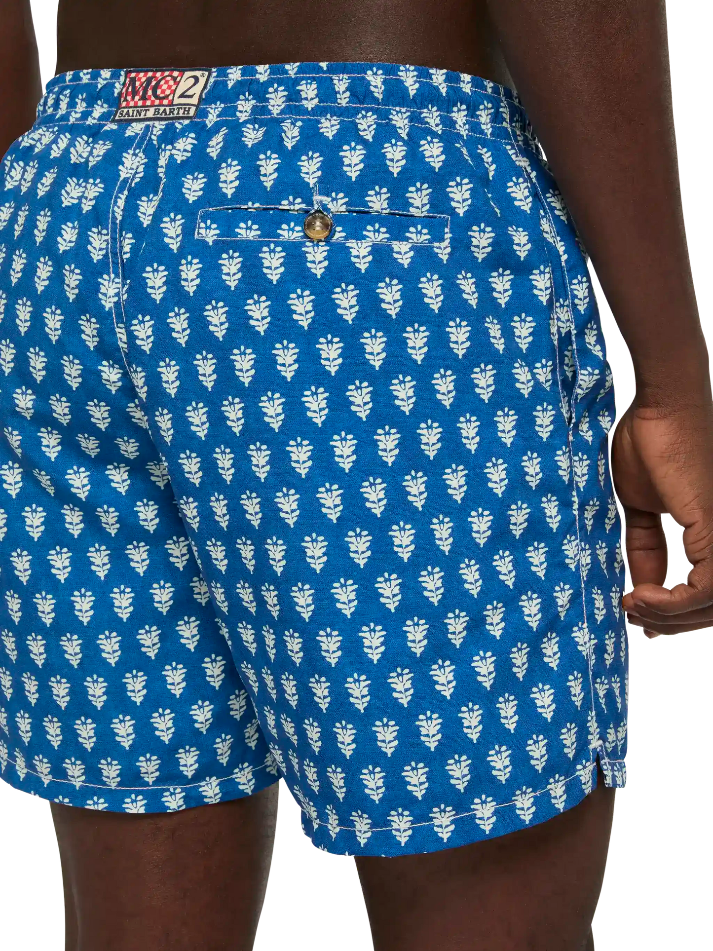 Mittellange Badeshorts Caprese mit Blumenprint